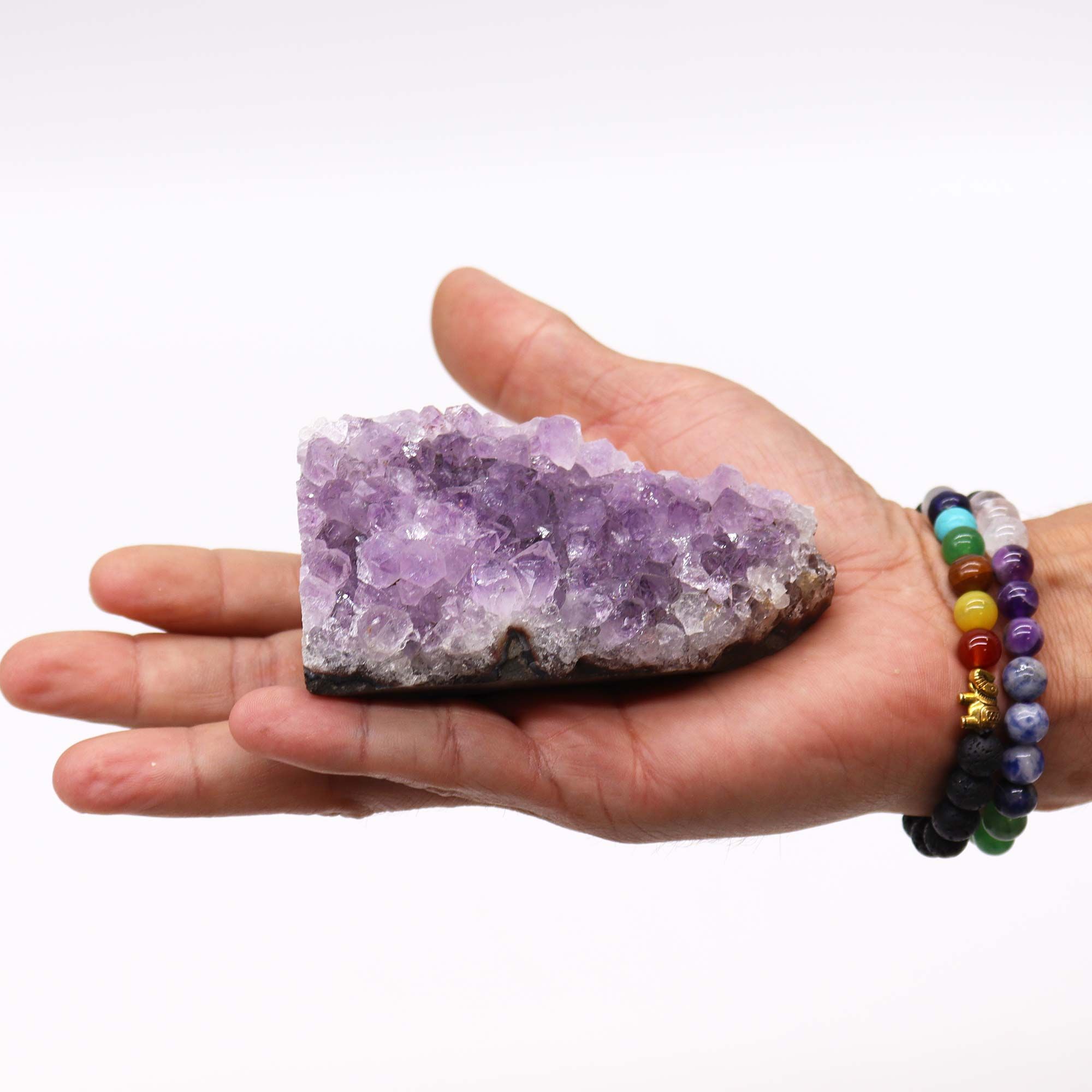 Medium Natural High Grade Amethyst Standing Cluster (approx 350-450gms 7.5-10cm) - Image 3