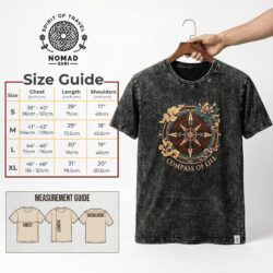 Nomad Sari Stonewashed Cotton T-Shirt - Stay Wild Moon Child - Blue - Medium